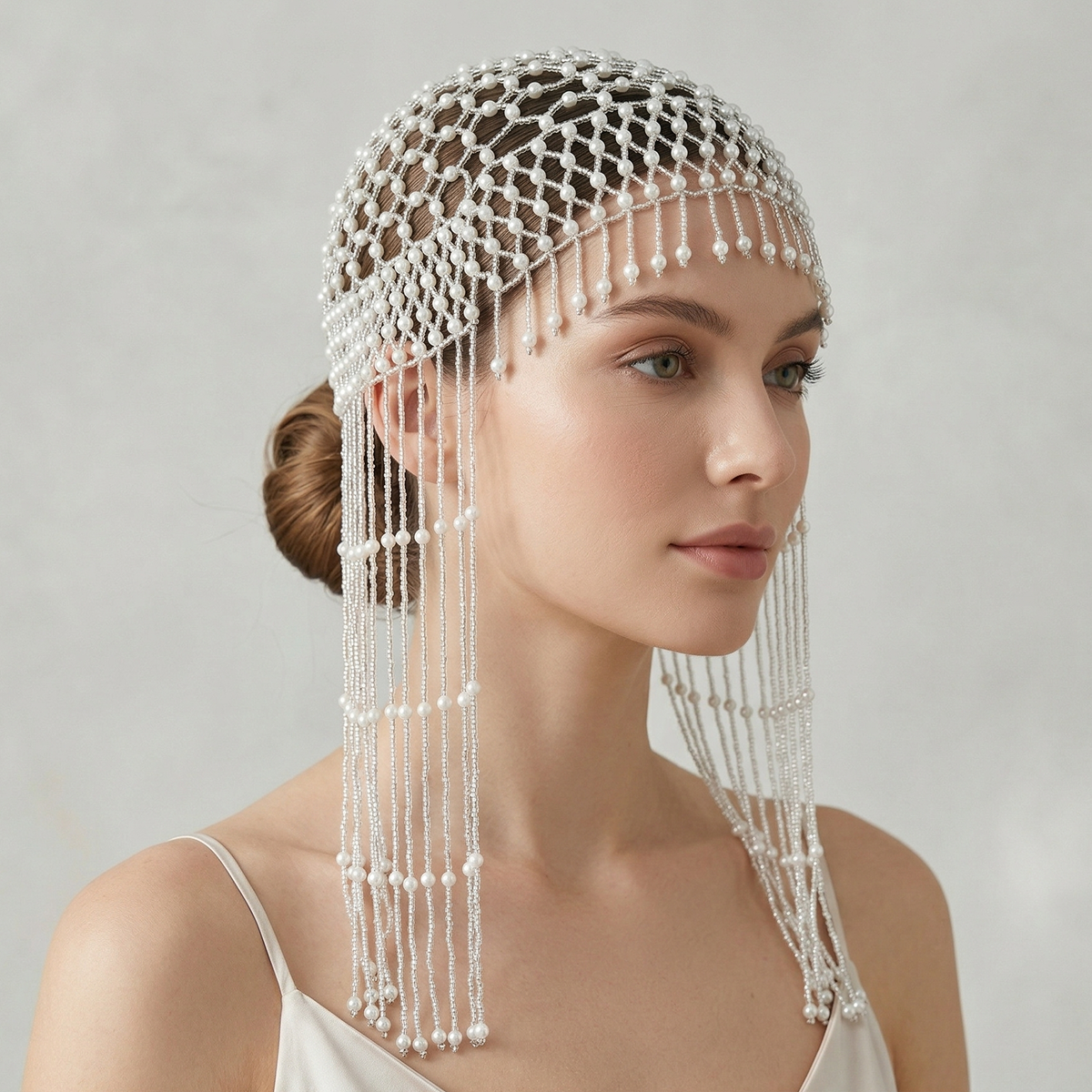 Women'S Accessories List - Luxury Pearls Beaded Headwrap for Women