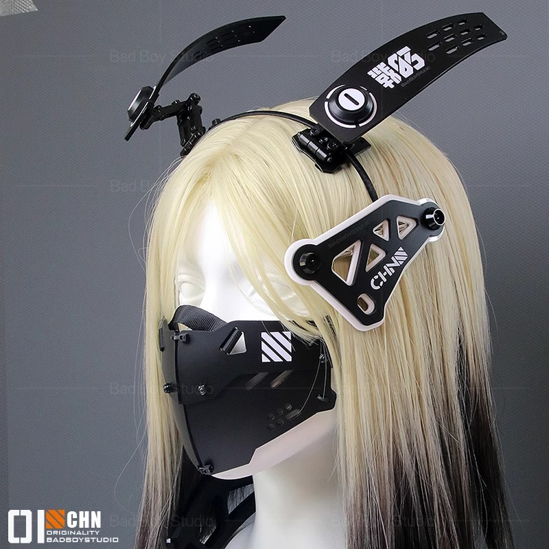 Women'S Ear Accessories - Cyberpunk Mask Cosplay Functional Mechanical Armor
