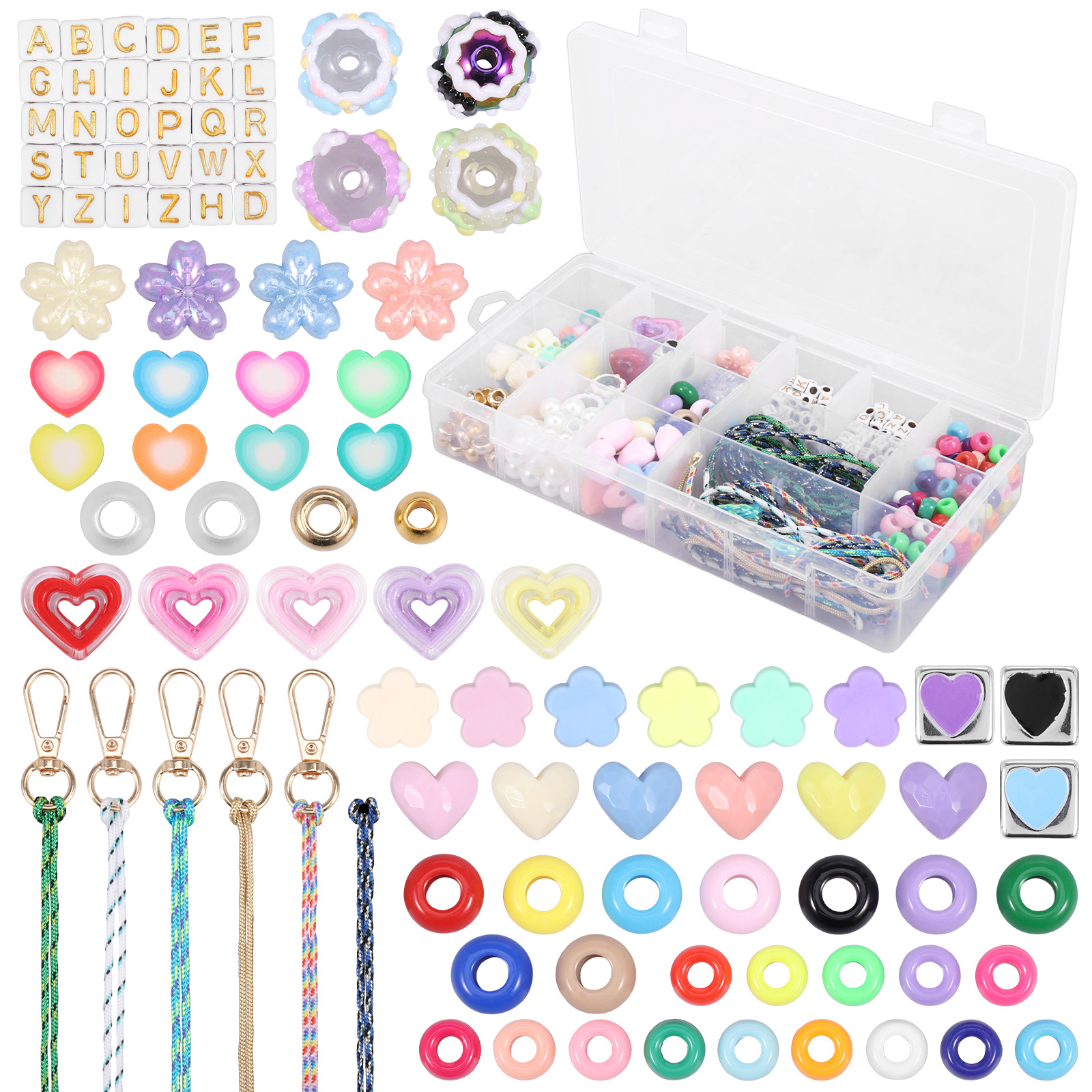Women Accessories Chain - 421PCS Beaded Keychain Making Kit for