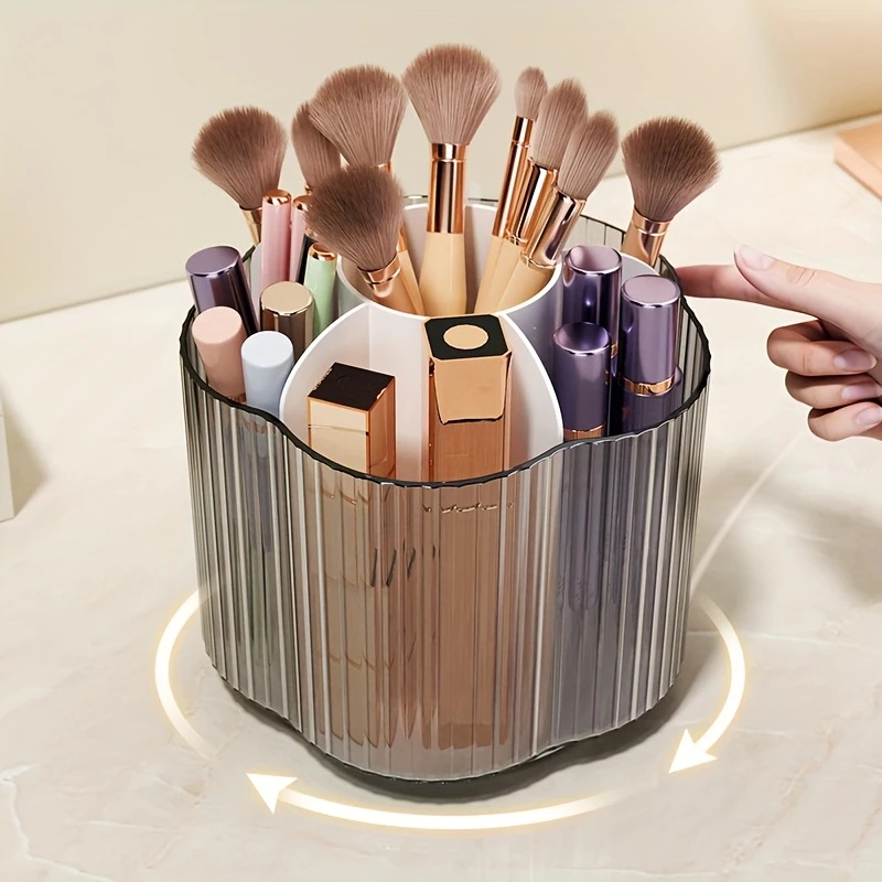 Women Accessories Organizer - 360° Rotating Makeup Brush Holder Detachable