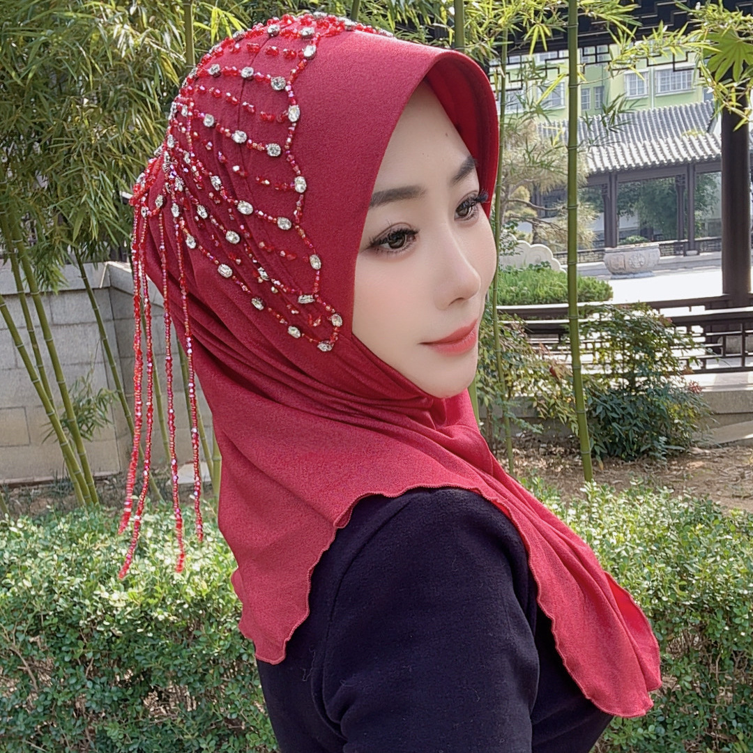 Woman Accessory - Africa Ethnic Hats Hijab Black Luxury
