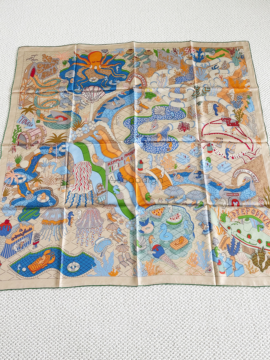 Women Accessories Brands - Large Silk Scarf Wraps Luxury Brand