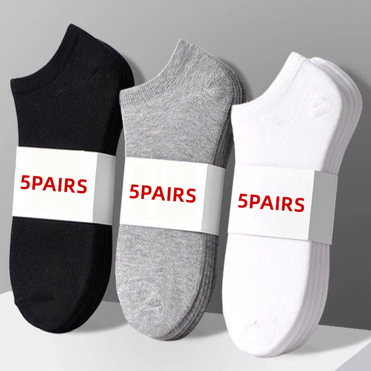 5 Pairs Unisex Casual Plain Co - Women'S Ankle Accessories บทวิจารณ์และราคา