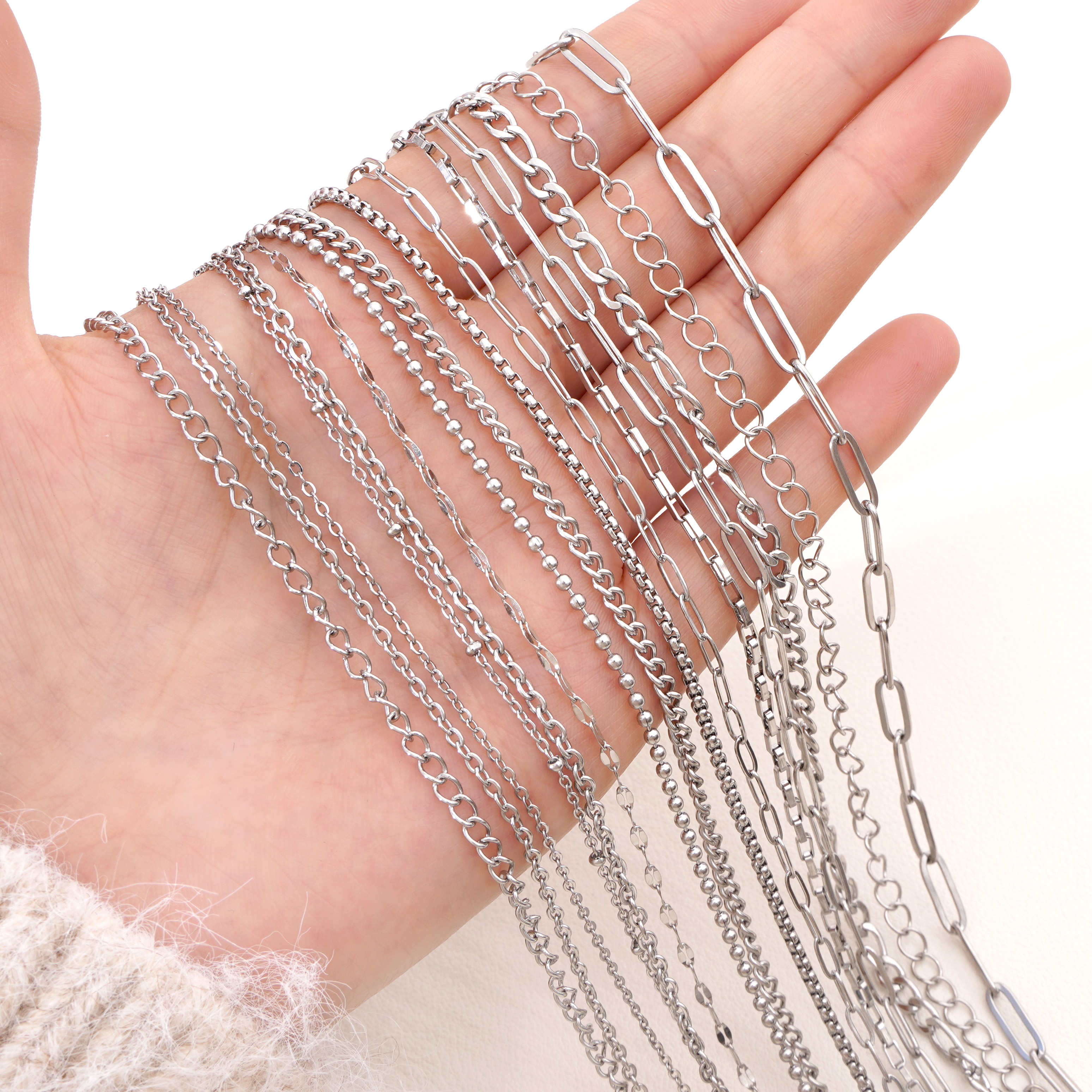 1m/lot Chains Stainless Steel  - Women Accessories Chain บทวิจารณ์และราคา