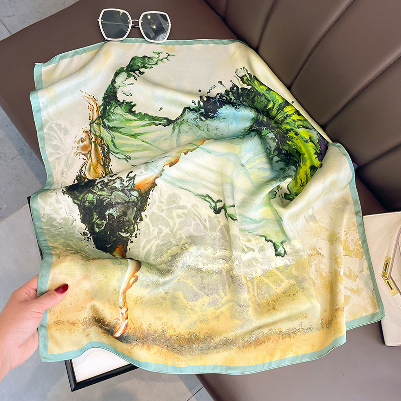100% Silk scarf elegant ladies - Women Accessories Brands บทวิจารณ์และราคา