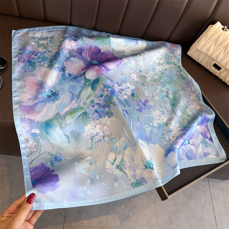 2026 New Floral Print Silk Squ - Silk Scarf Square บทวิจารณ์และราคา