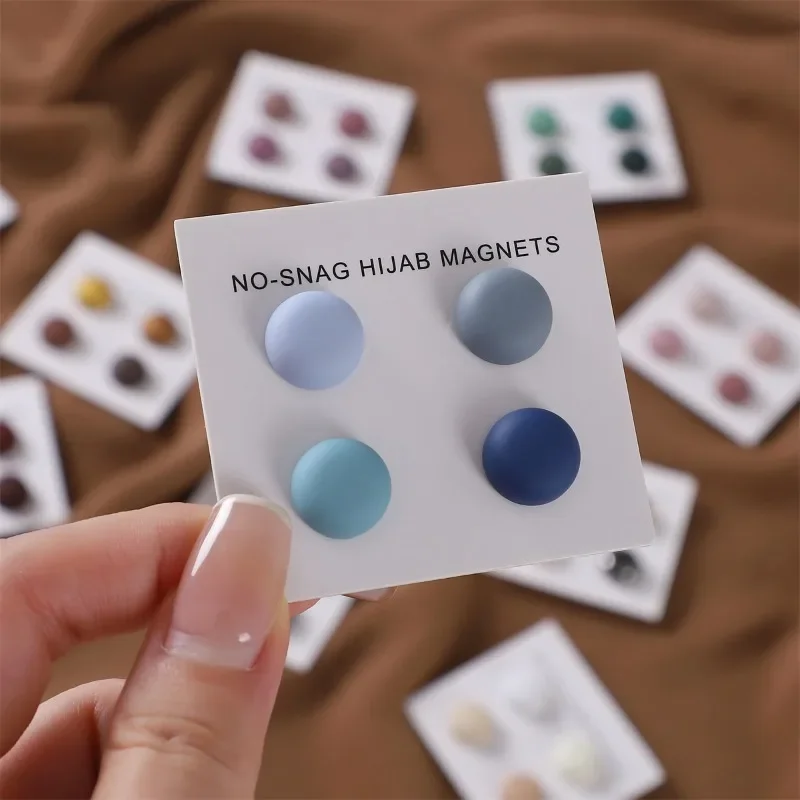 4Pcs/Card Matte Magnet Hijab P - Women Accessories In Wholesale บทวิจารณ์และราคา