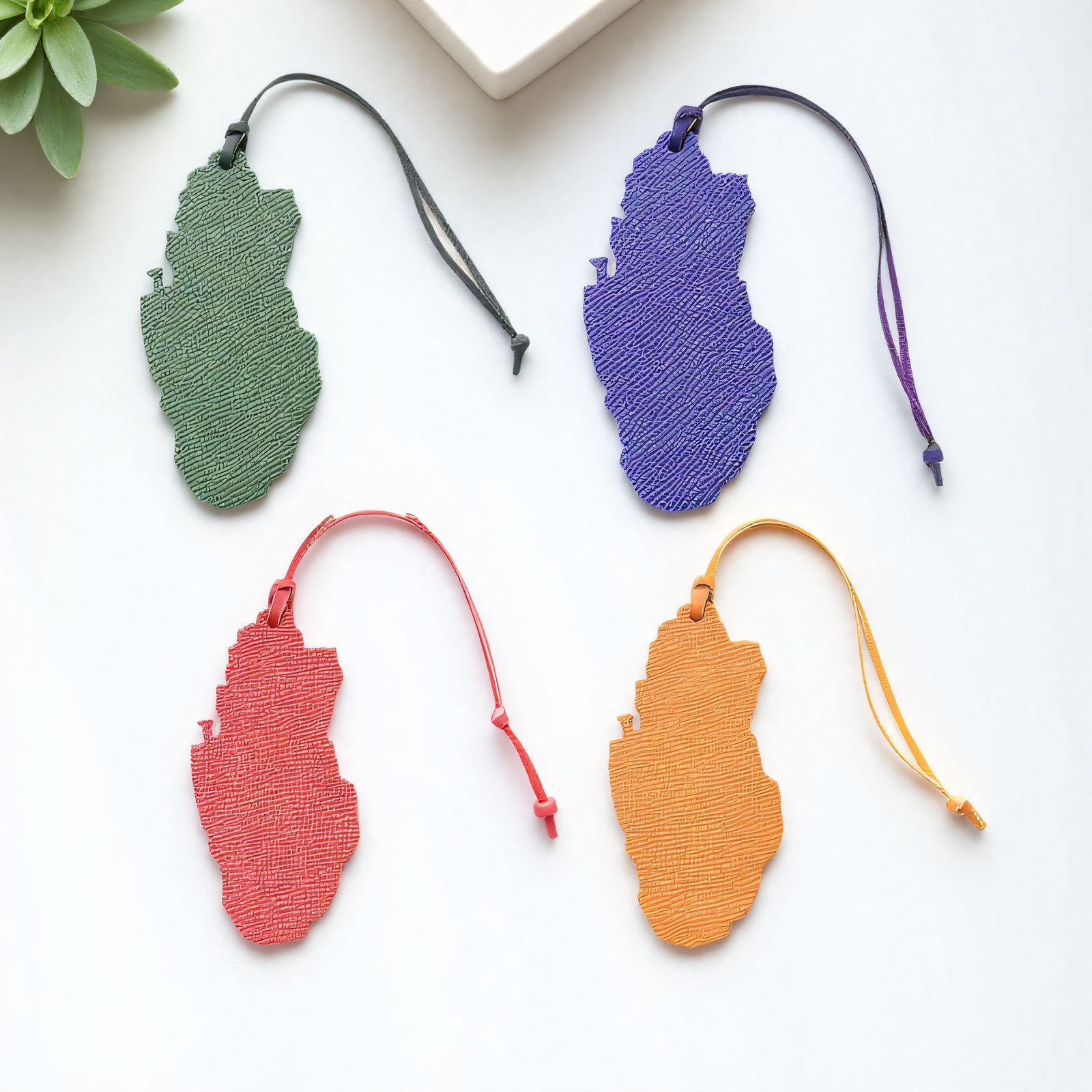 1pc Qatar Map Shaped PU Leathe - Women Accessories Qatar บทวิจารณ์และราคา