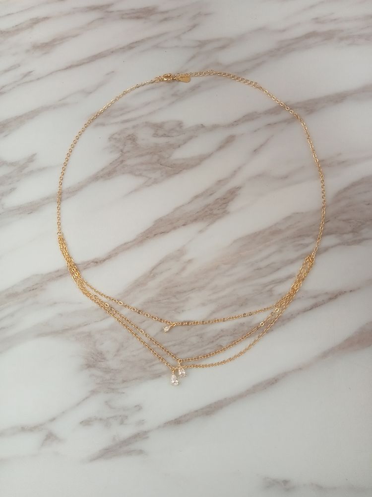 925 Sterling Silver Three Laye - Layered Necklace Set บทวิจารณ์และราคา
