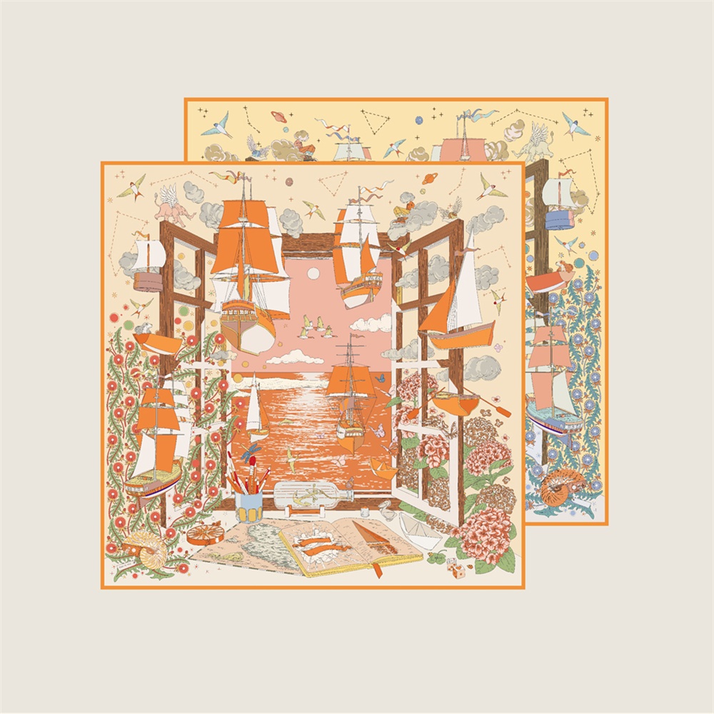 90CM Brand Silk Scarves Wraps  - Silk Scarf Square บทวิจารณ์และราคา