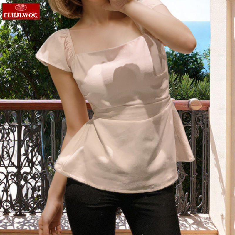 Lace-Up Draped Layer Peplum To - Layered Necklace Set บทวิจารณ์และราคา