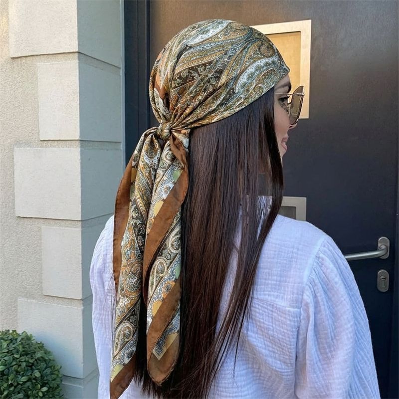 Women Spring Summer Square Sca - Silk Scarf Square บทวิจารณ์และราคา
