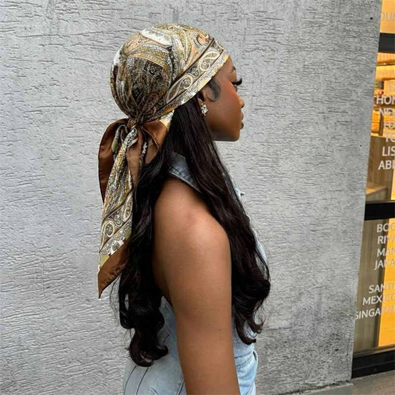 Women Spring Summer Square Sca - Silk Scarf Square บทวิจารณ์และราคา