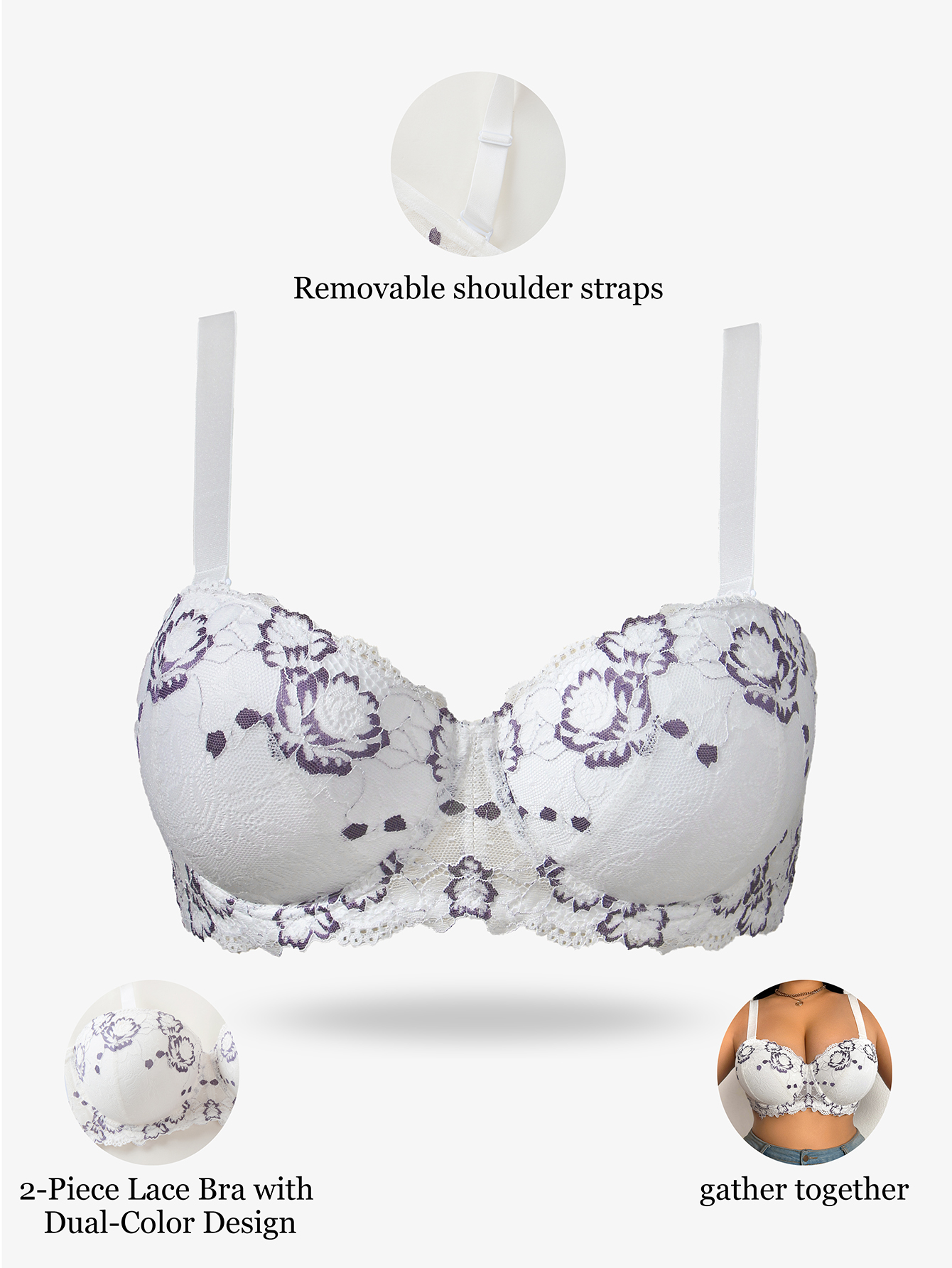 Plus Size Lace & Embroidery Wo - Woman Accessory บทวิจารณ์และราคา