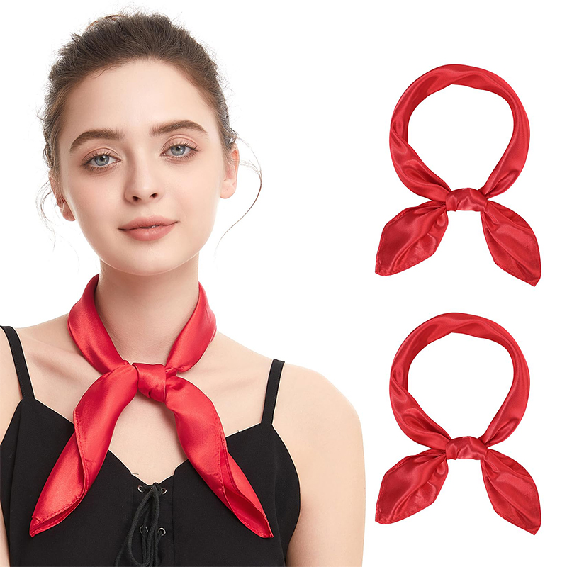 2024 New Fashion Women Satin S - Silk Scarf Square บทวิจารณ์และราคา