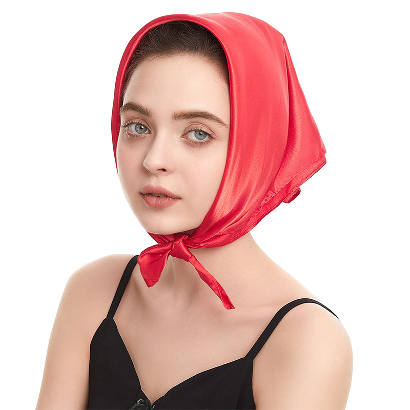 2024 New Fashion Women Satin S - Silk Scarf Square บทวิจารณ์และราคา