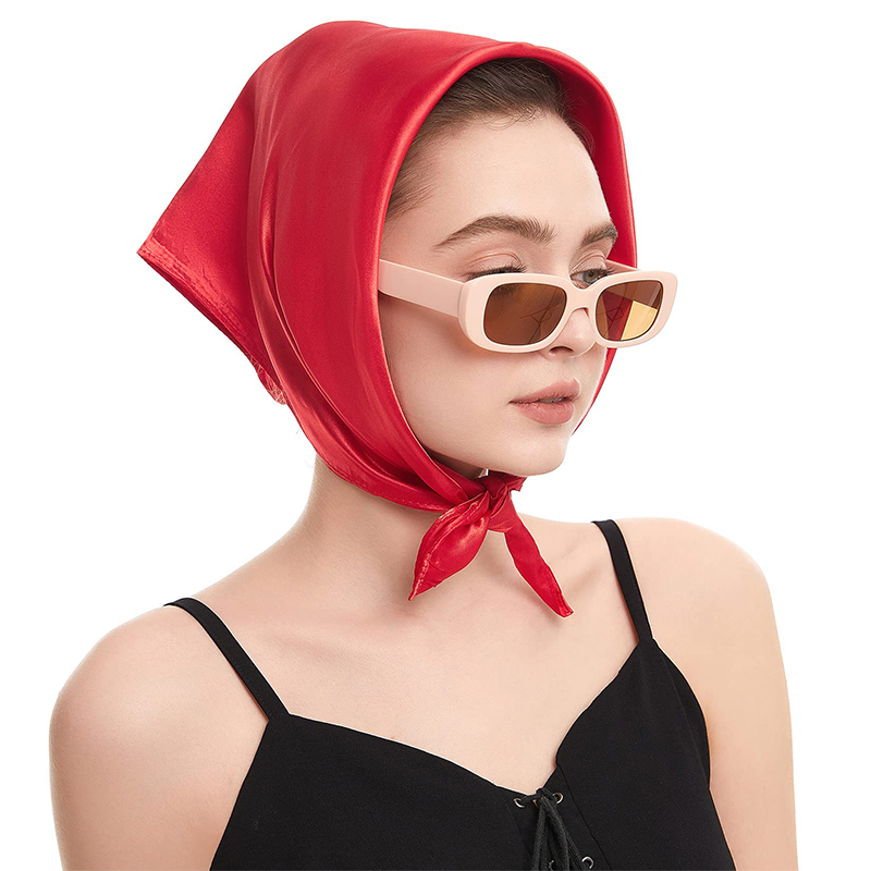 2024 New Fashion Women Satin S - Silk Scarf Square บทวิจารณ์และราคา