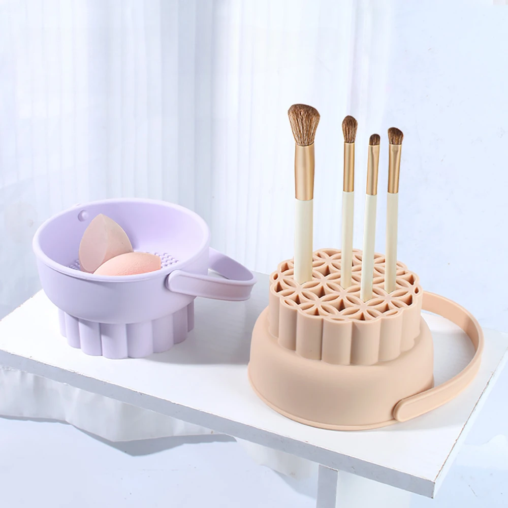 1PC Silicone Washing Bowl Make - Women Accessories Organizer บทวิจารณ์และราคา
