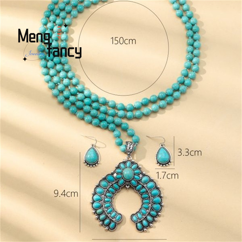Retro Three-Layer Flower Earri - Layered Necklace Set บทวิจารณ์และราคา