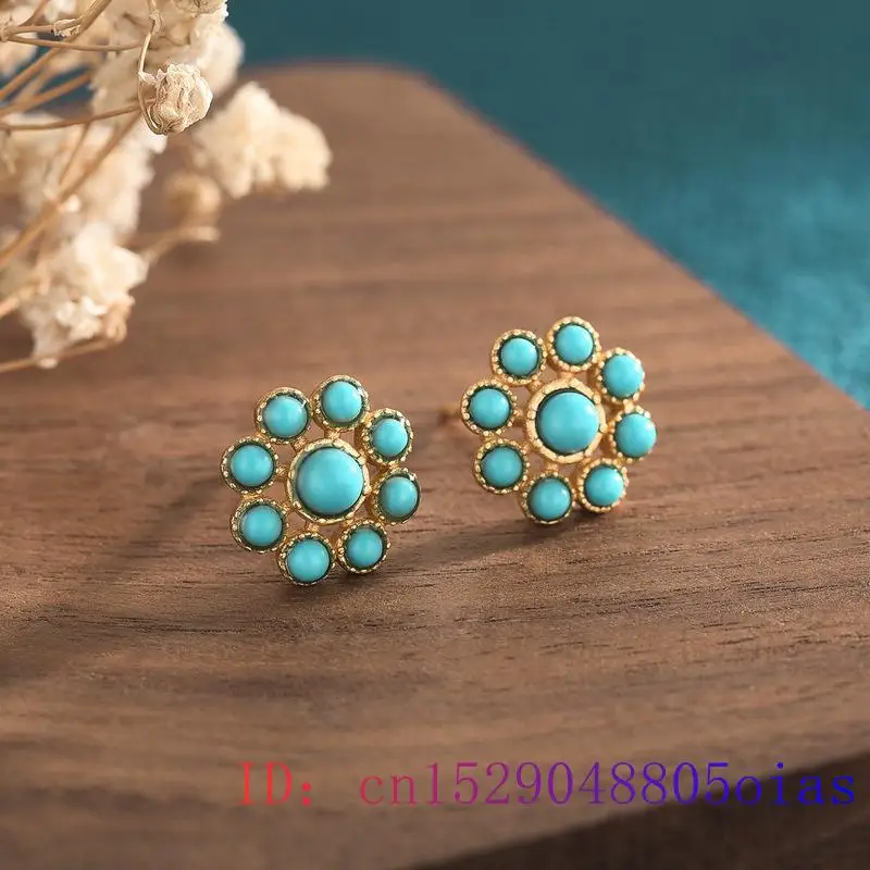 Turquoise Jade Earrings Charm  - Women'S Ear Accessories บทวิจารณ์และราคา