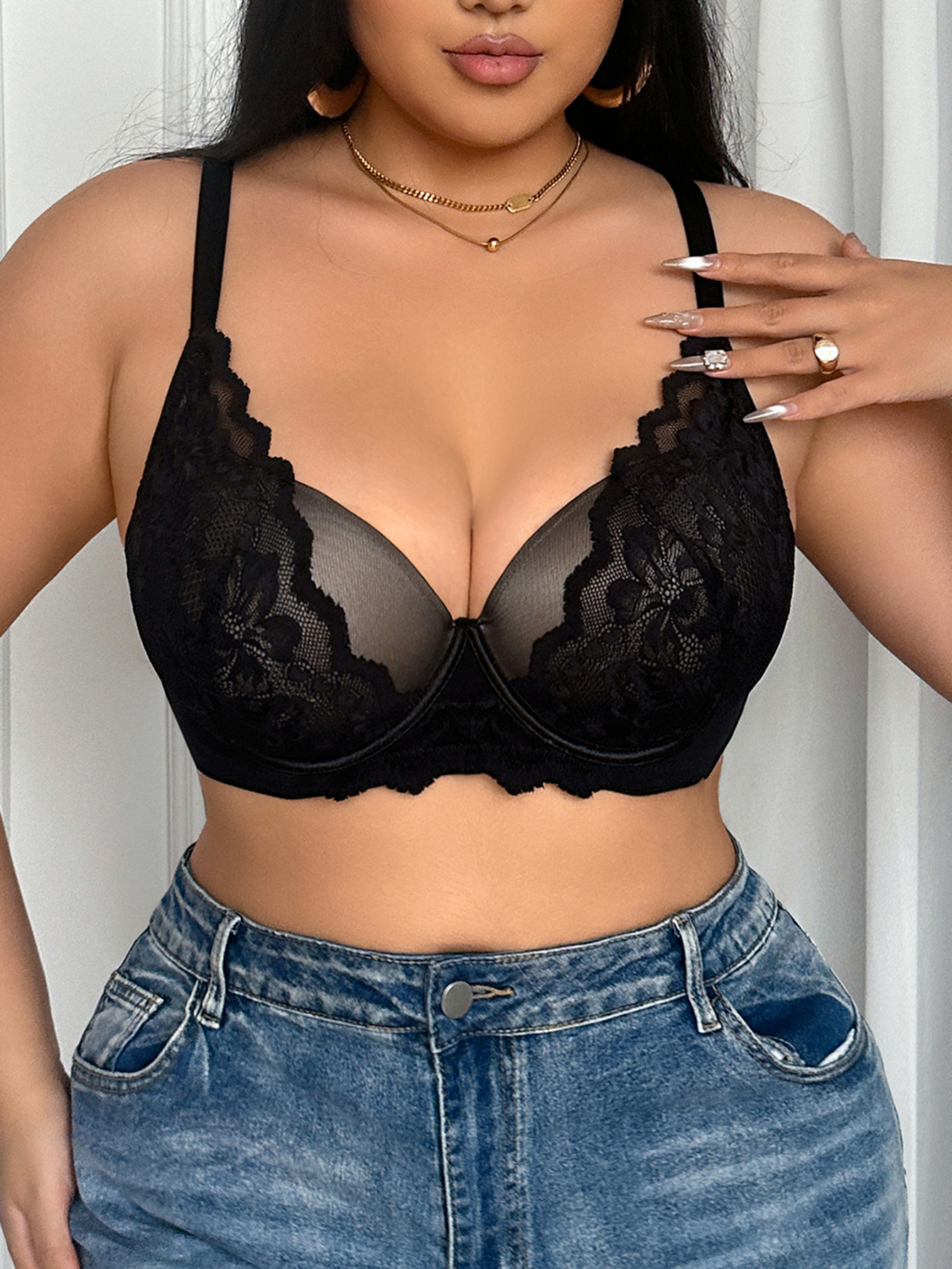Wide Strap Plus Size Women Bra - Woman Accessory บทวิจารณ์และราคา