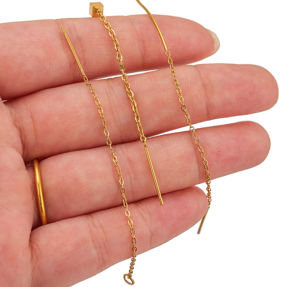 10pcs Stainless Steel Long Ear - Women'S Ear Accessories บทวิจารณ์และราคา