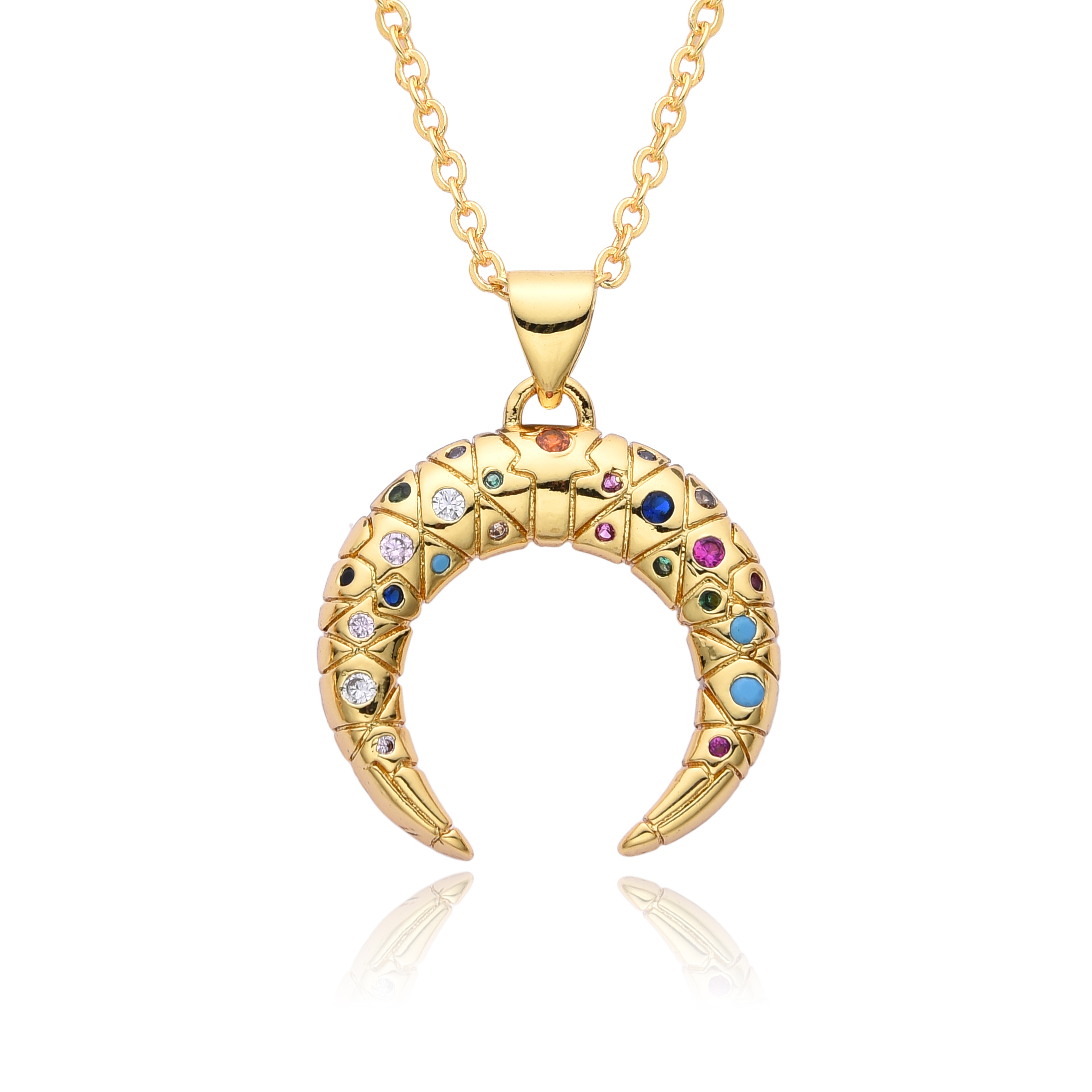 KPOP Gold Color Moon Charms Mi - Women Accessories In Wholesale บทวิจารณ์และราคา