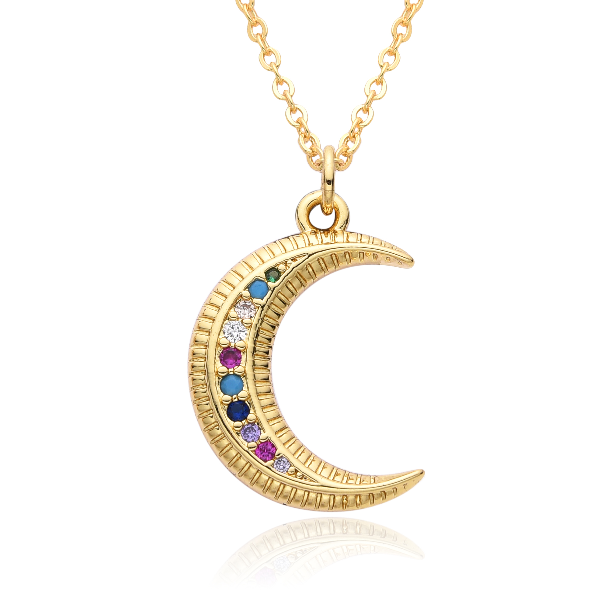 KPOP Gold Color Moon Charms Mi - Women Accessories In Wholesale บทวิจารณ์และราคา