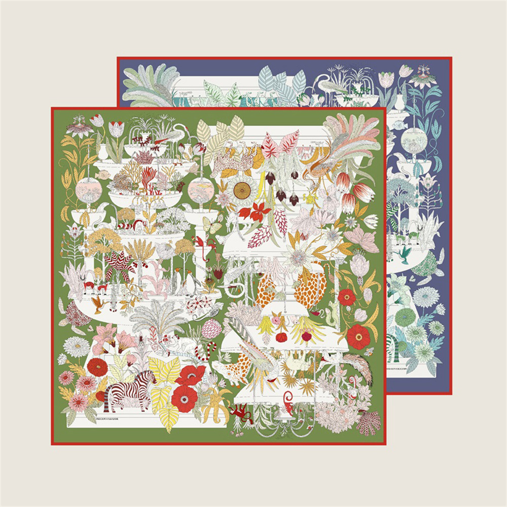 POBING Hand Rolled Twill Silk  - Silk Scarf Square บทวิจารณ์และราคา