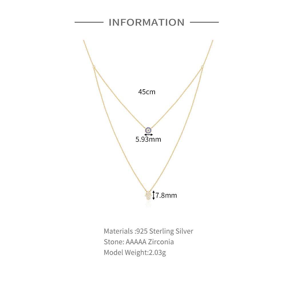 CANNER 925 Sterling Silver Dou - Layered Necklace Set บทวิจารณ์และราคา