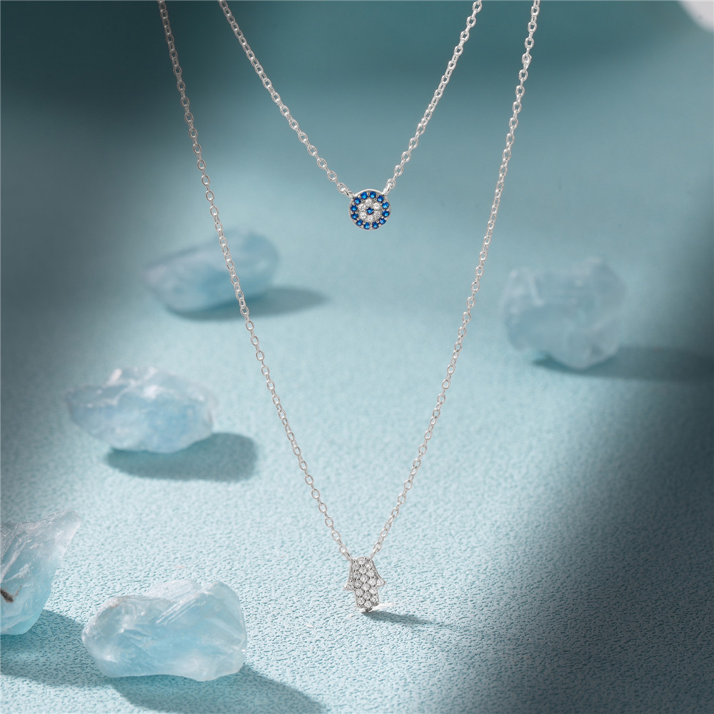 CANNER 925 Sterling Silver Dou - Layered Necklace Set บทวิจารณ์และราคา
