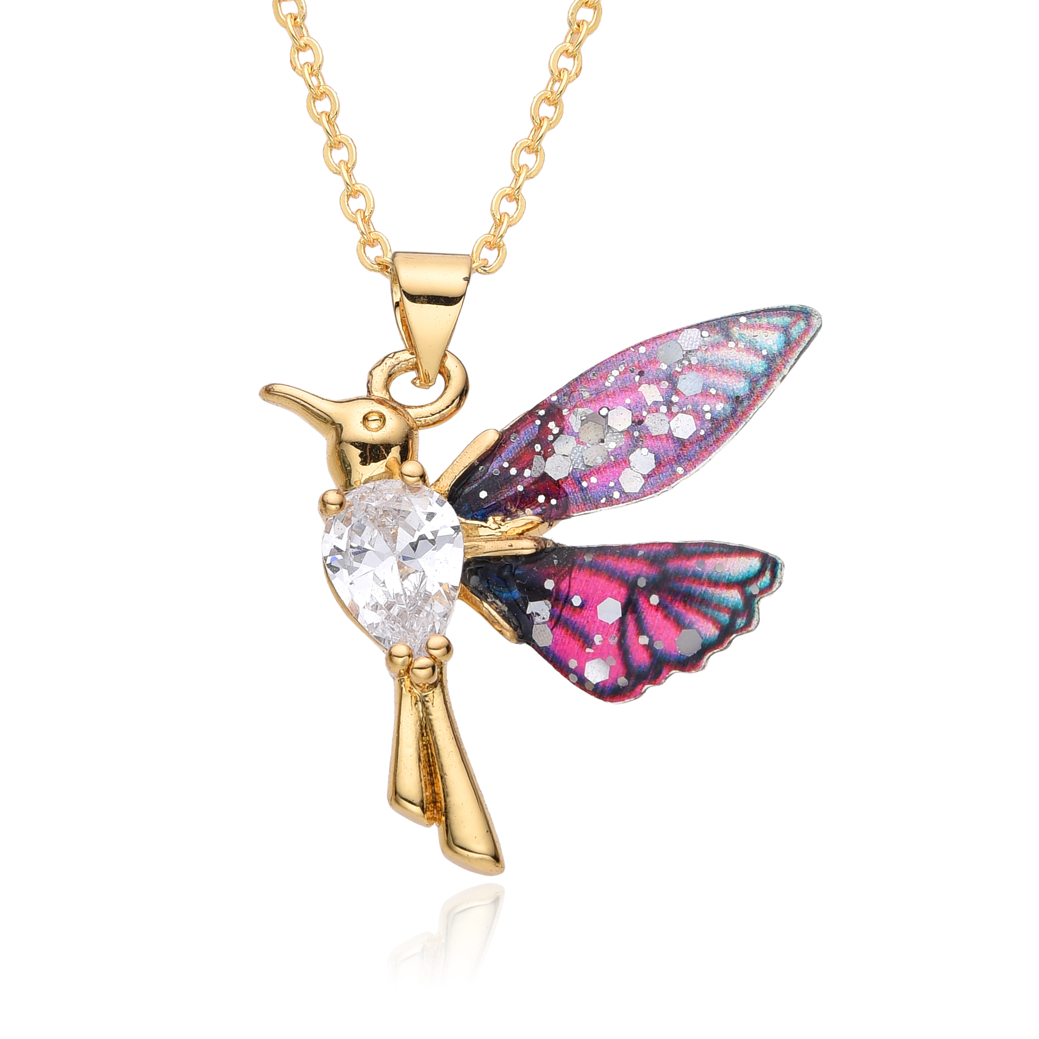 Colorful Resin Hummingbird Cha - Women Accessories In Wholesale บทวิจารณ์และราคา