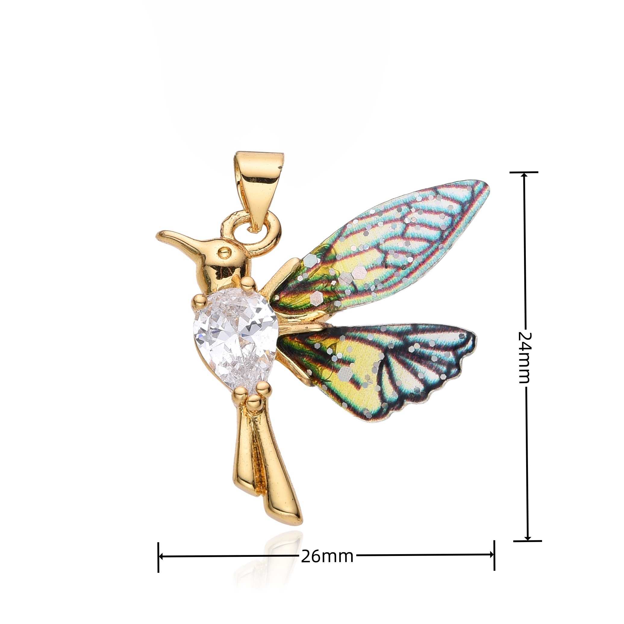 Colorful Resin Hummingbird Cha - Women Accessories In Wholesale บทวิจารณ์และราคา