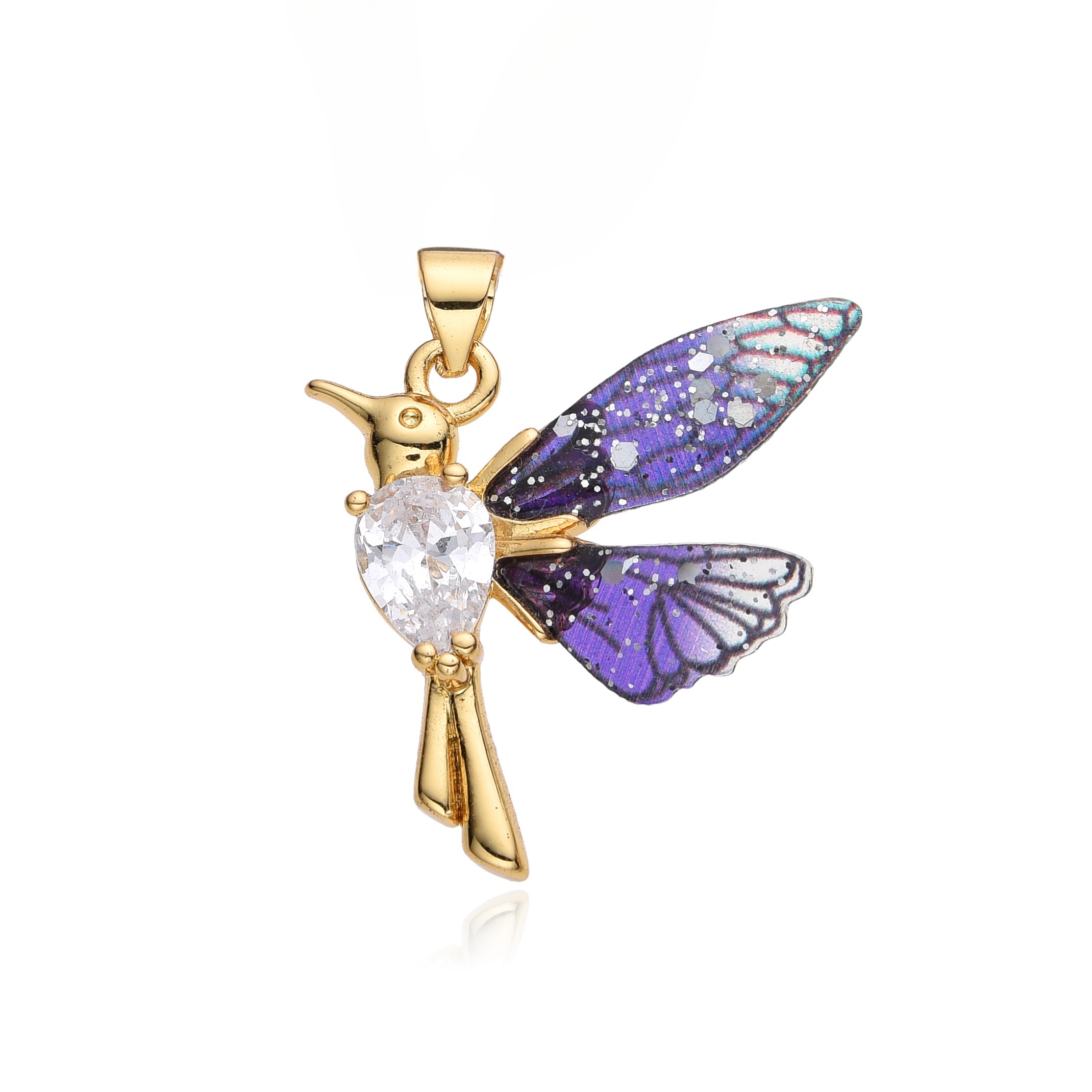 Colorful Resin Hummingbird Cha - Women Accessories In Wholesale บทวิจารณ์และราคา