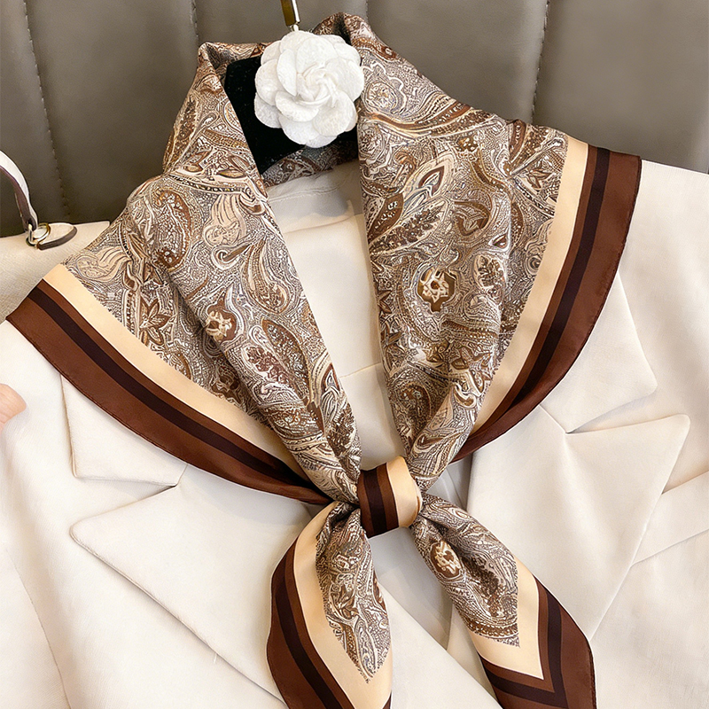 Luxury Women Silk Square Scarf - Silk Scarf Square บทวิจารณ์และราคา