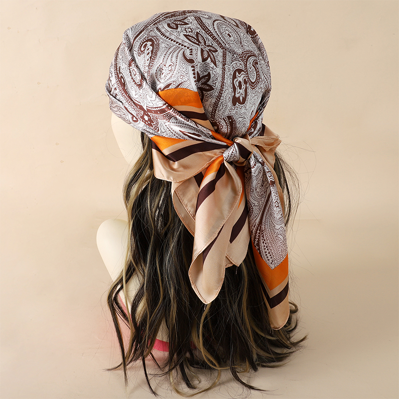 Luxury Women Silk Square Scarf - Silk Scarf Square บทวิจารณ์และราคา