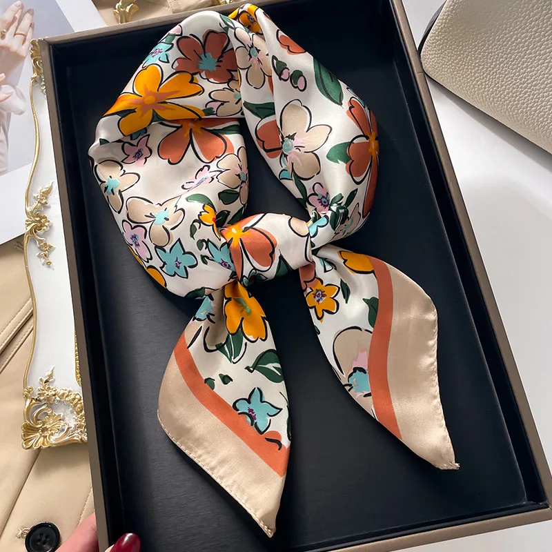 Luxury Square Scarf For Women  - Silk Scarf Square บทวิจารณ์และราคา