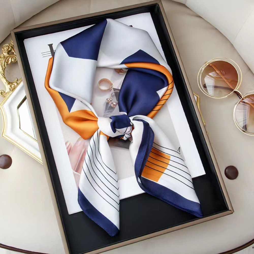 70×70cm Satin Square Scarf, Si - Silk Scarf Square บทวิจารณ์และราคา