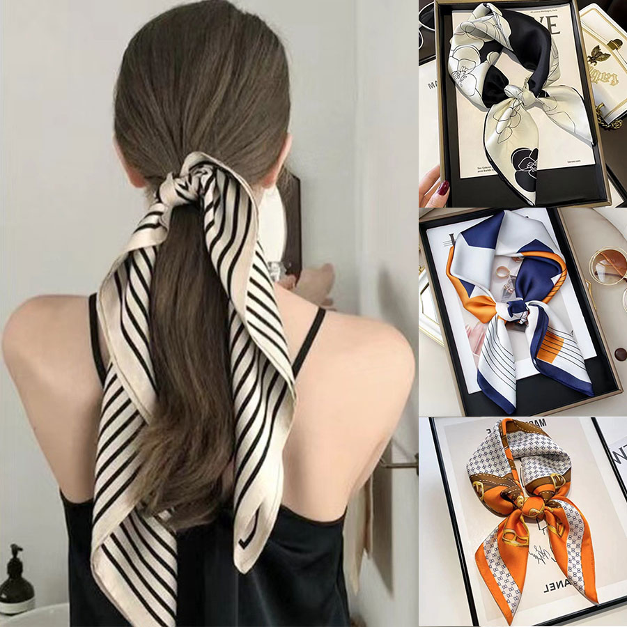 70×70cm Satin Square Scarf, Si - Silk Scarf Square บทวิจารณ์และราคา