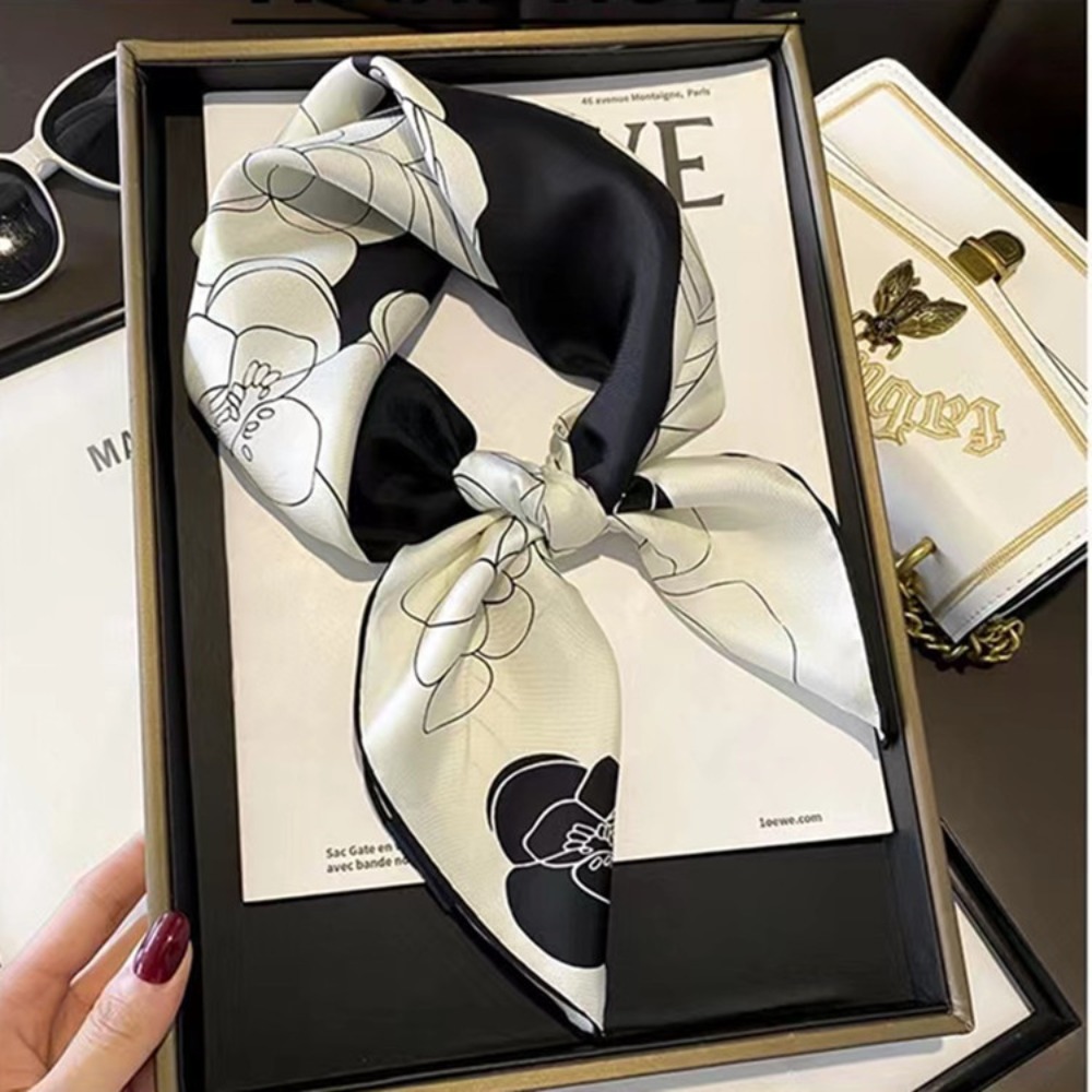 70×70cm Satin Square Scarf, Si - Silk Scarf Square บทวิจารณ์และราคา