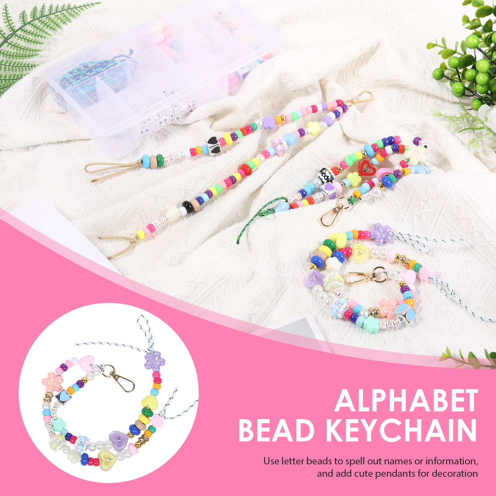 421PCS Beaded Keychain Making  - Women Accessories Chain บทวิจารณ์และราคา