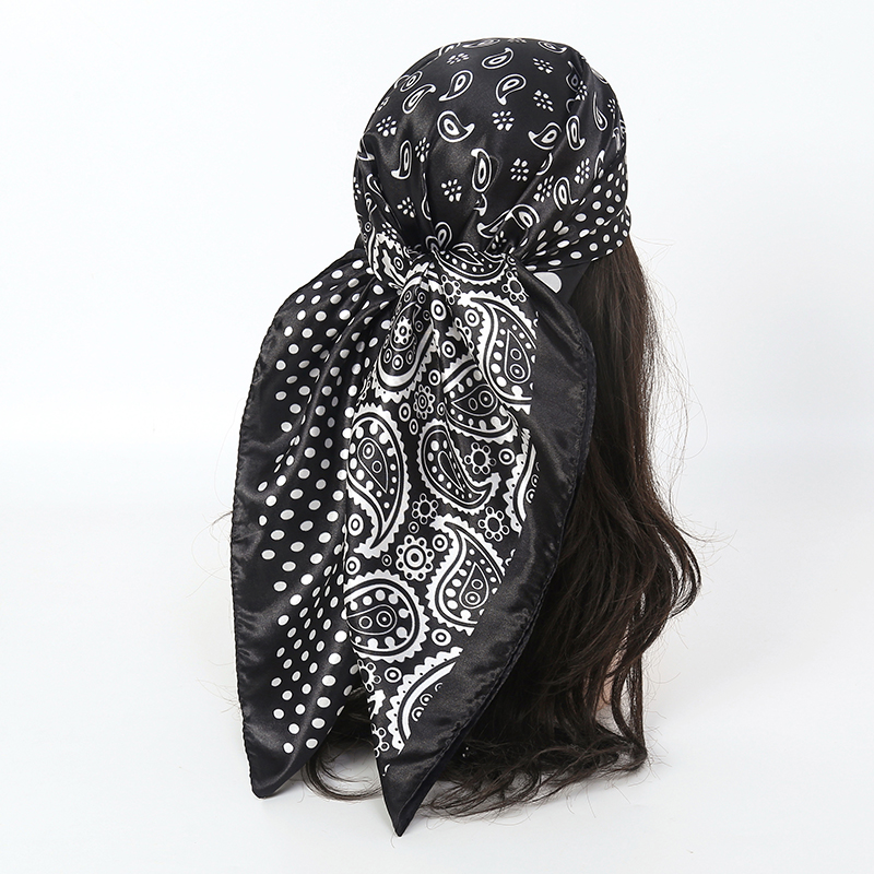 Handkerchiefs Hair Silk Scarf  - Women Accessories Brands บทวิจารณ์และราคา