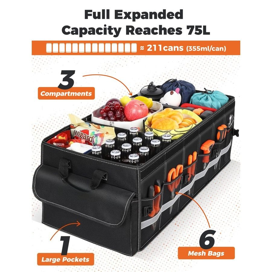 Car Trunk Organizer for SUV 75 - Women Accessories Organizer บทวิจารณ์และราคา