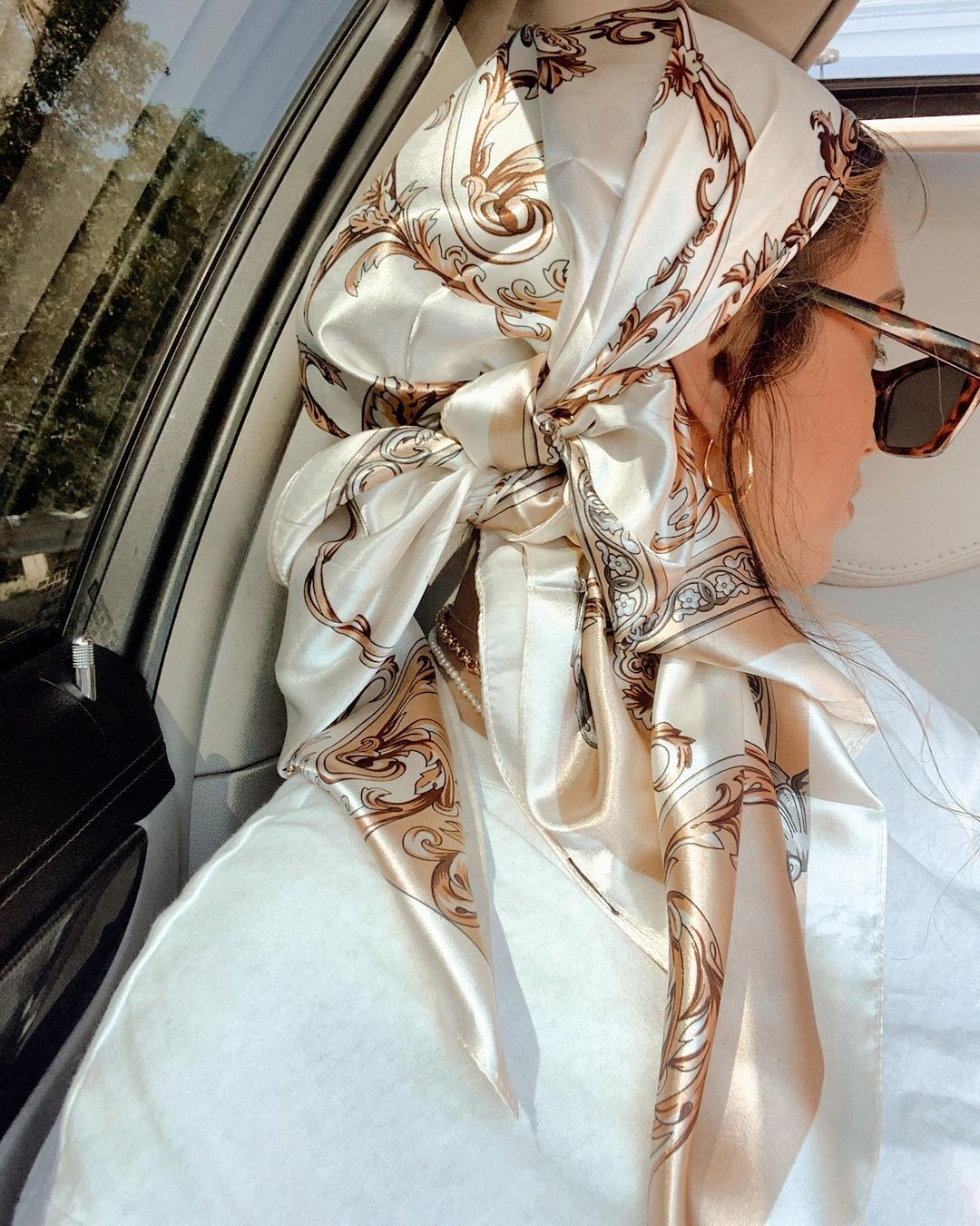 Satin Square Scarf Women Musli - Silk Scarf Square บทวิจารณ์และราคา