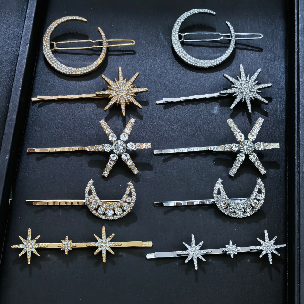 3/4 pcs set Crystal Star Hairp - Women'S Accessories List บทวิจารณ์และราคา