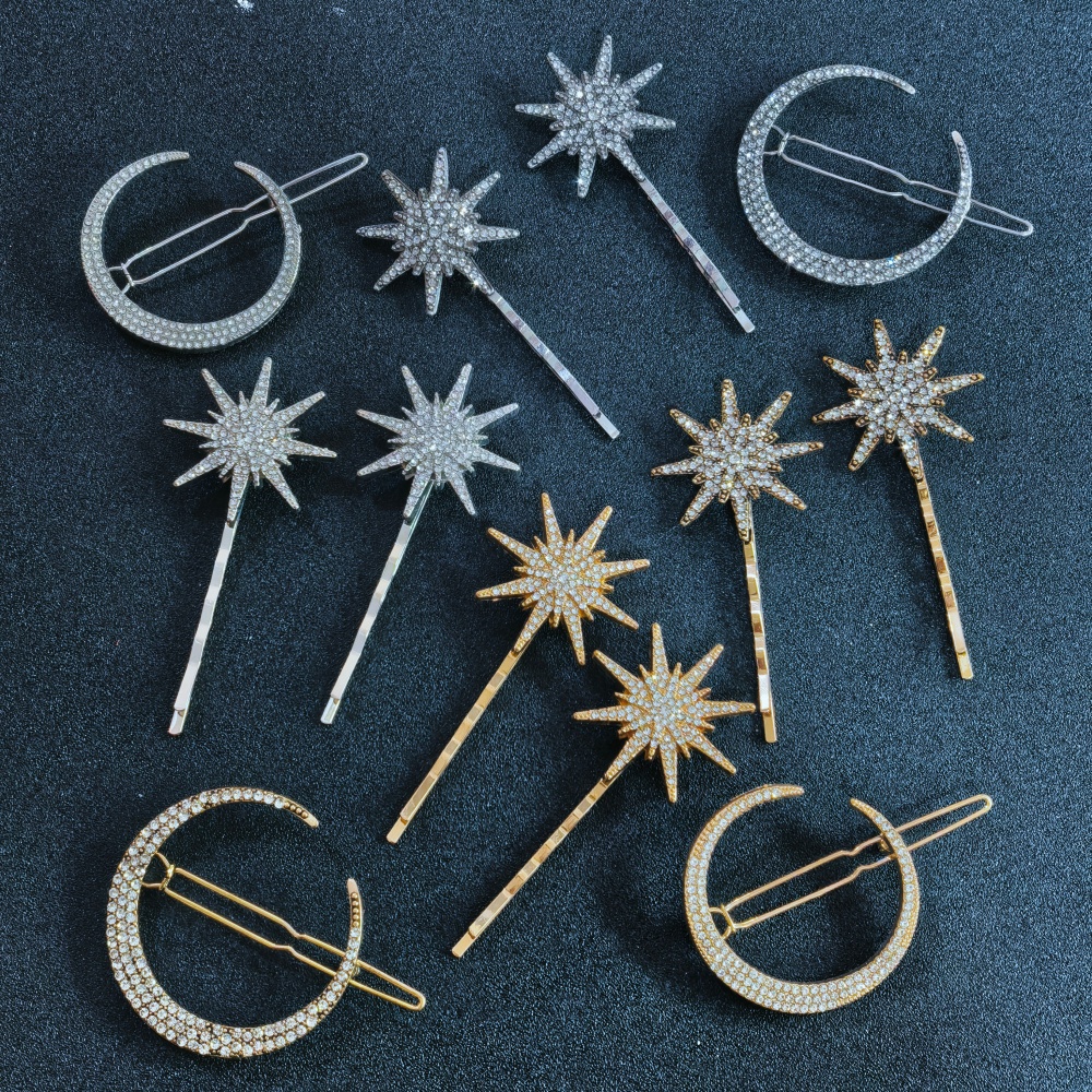 3/4 pcs set Crystal Star Hairp - Women'S Accessories List บทวิจารณ์และราคา