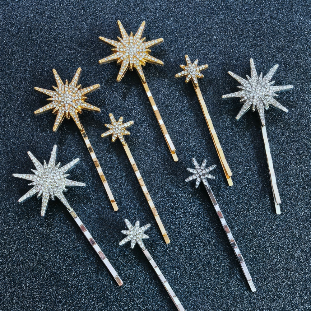 3/4 pcs set Crystal Star Hairp - Women'S Accessories List บทวิจารณ์และราคา