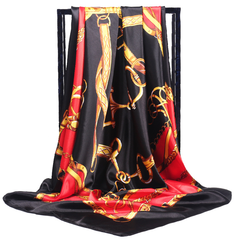 90*90cm Ladies Silk Scarf Band - Silk Scarf Square บทวิจารณ์และราคา