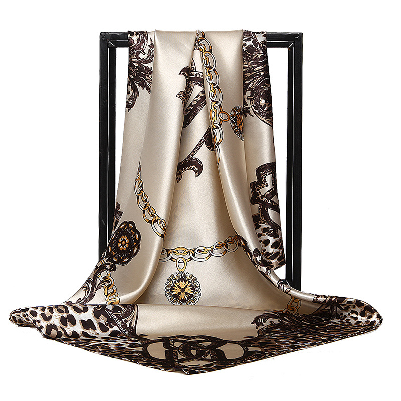 90*90cm Ladies Silk Scarf Band - Silk Scarf Square บทวิจารณ์และราคา