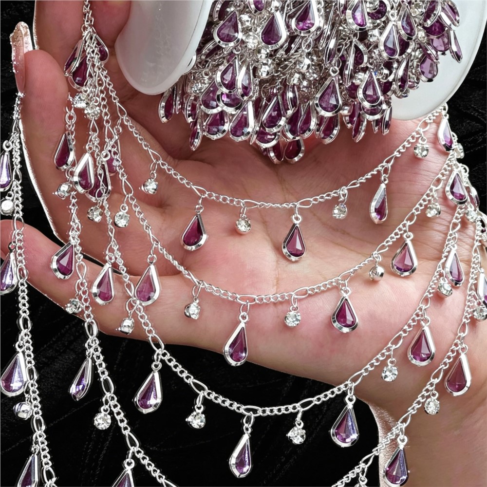 0.5/1m Teardrop Rhinestone Tas - Women Accessories Chain บทวิจารณ์และราคา